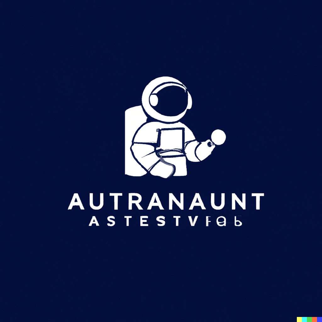 an astronaut, finance company logo design